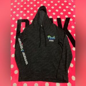 VS Pink ombré black marled pullover Sz M